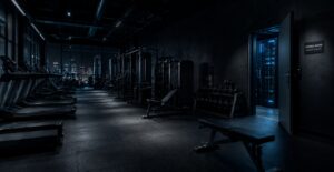 Bild på gym med serverhall
